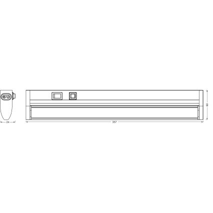 Osram - Lampada sottopensile dimmerabile LINEAR TURN LED/6W/230V 3000/4000/6500K 35 cm nera