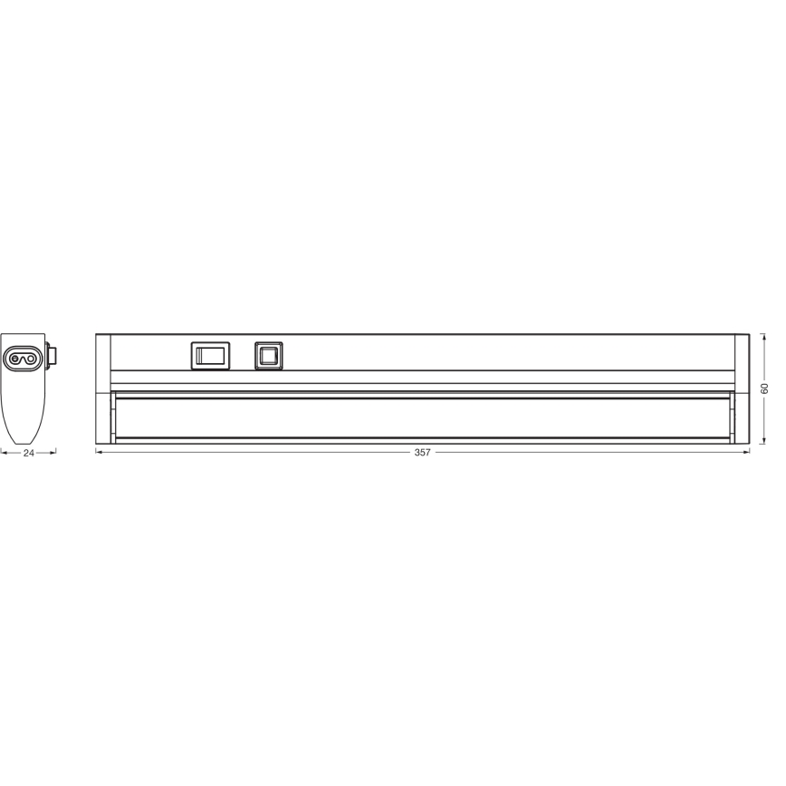 Osram - Lampada sottopensile dimmerabile LINEAR TURN LED/6W/230V 3000/4000/6500K 35 cm nera
