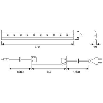Osram - Lampada LED sottopensile SLIMSHAPE 1xLED/13W/230V