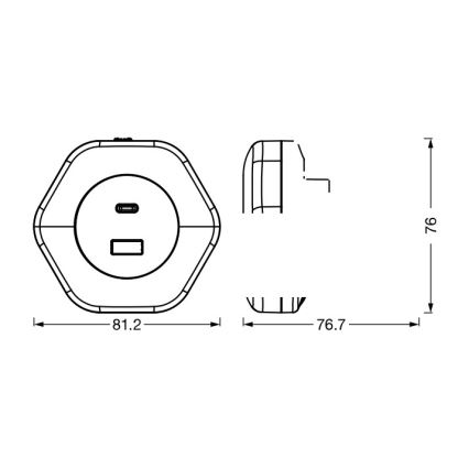 Osram - Lampada LED orientativa a spina con USB LUNETTA LED/15W/230V bianca