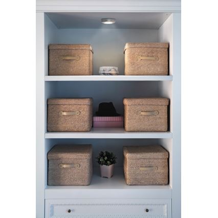 Osram - Lampada orientativa LED a sfioramento DOT-IT LED/0,2W/3xAAA Ø 6,8 cm argento