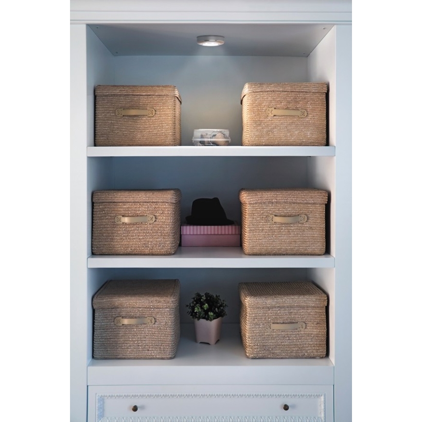 Osram - Lampada orientativa LED a sfioramento DOT-IT LED/0,2W/3xAAA Ø 6,8 cm argento