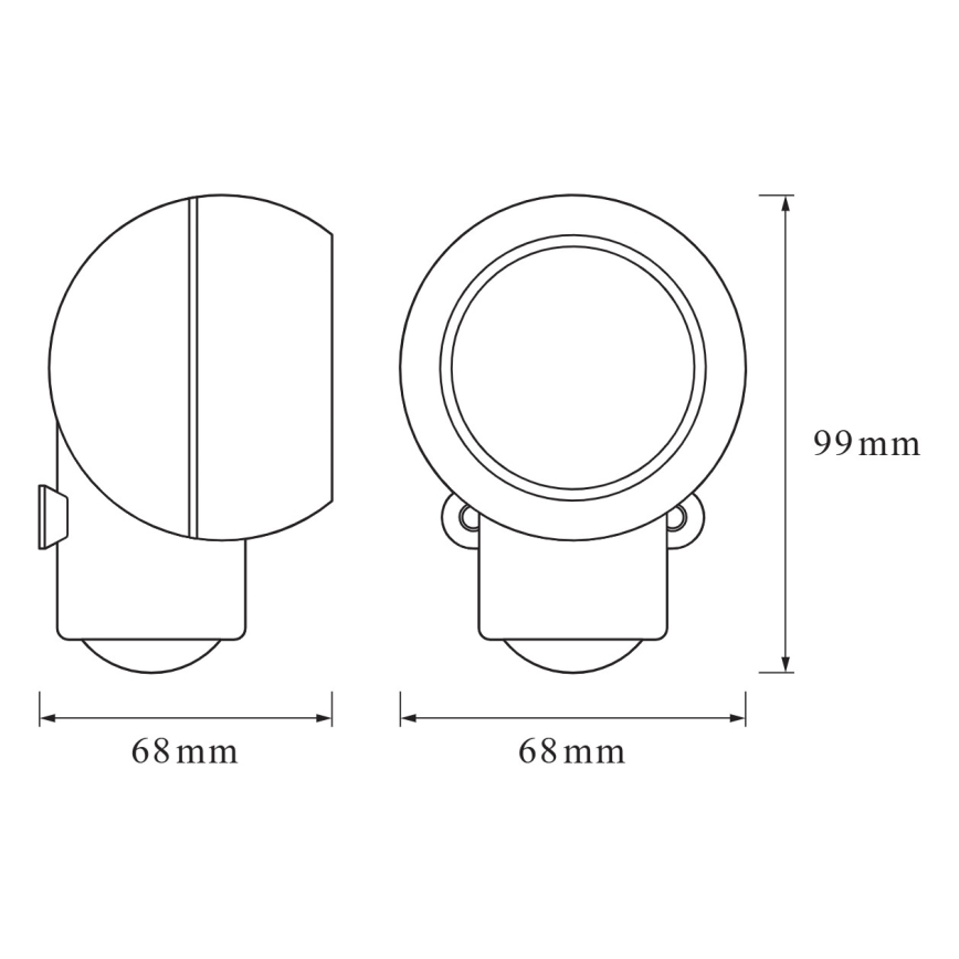 Osram - Lampada LED orientativa per esterni con sensore di movimento e crepuscolare SPYLUX LED/0,3W/4,5V IP43 bianco