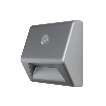 Osram - Lampada LED per scale con sensore NIGHTLUX LED/0,25W/3xAAA IP54 argento
