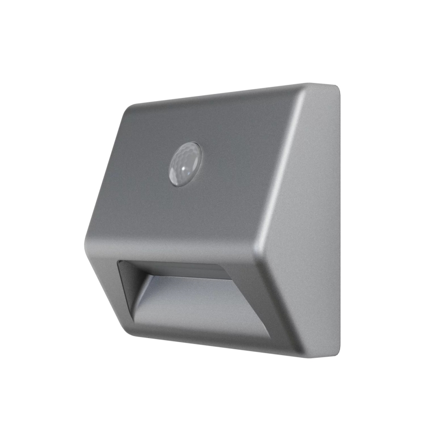 Osram - Lampada LED per scale con sensore NIGHTLUX LED/0,25W/3xAAA IP54 argento