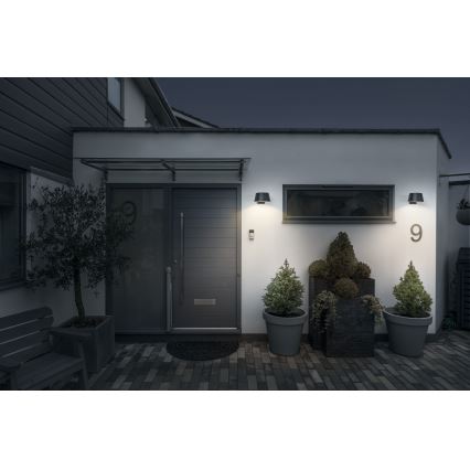 Osram - Applique solare a LED con sensore ENDURA STYLE LED 10,1 W / 4,2 V, 2000 mAh, IP54, antracite