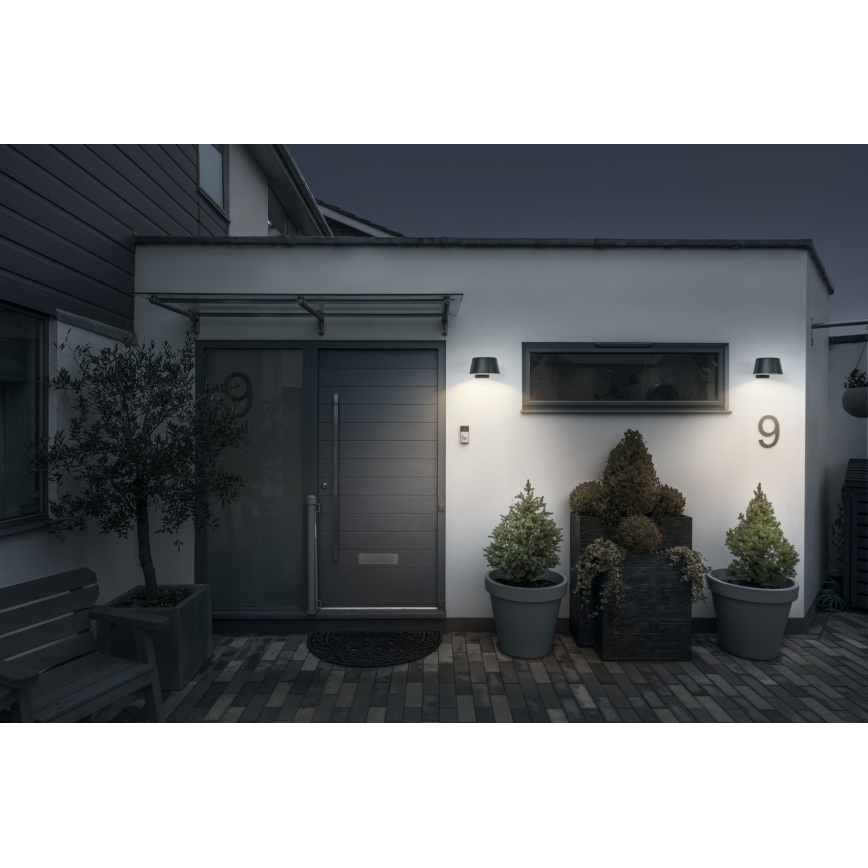 Osram - Applique solare a LED con sensore ENDURA STYLE LED 10,1 W / 4,2 V, 2000 mAh, IP54, antracite