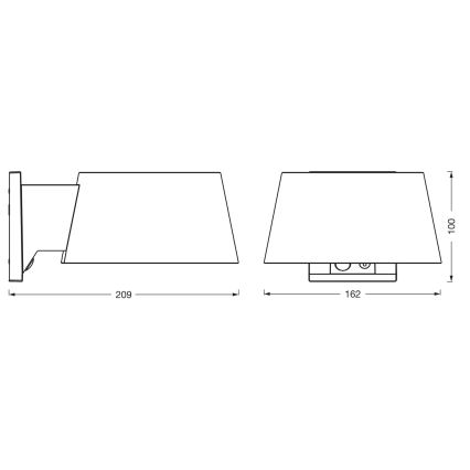 Osram - Applique solare a LED con sensore ENDURA STYLE LED 10,1 W / 4,2 V, 2000 mAh, IP54, antracite