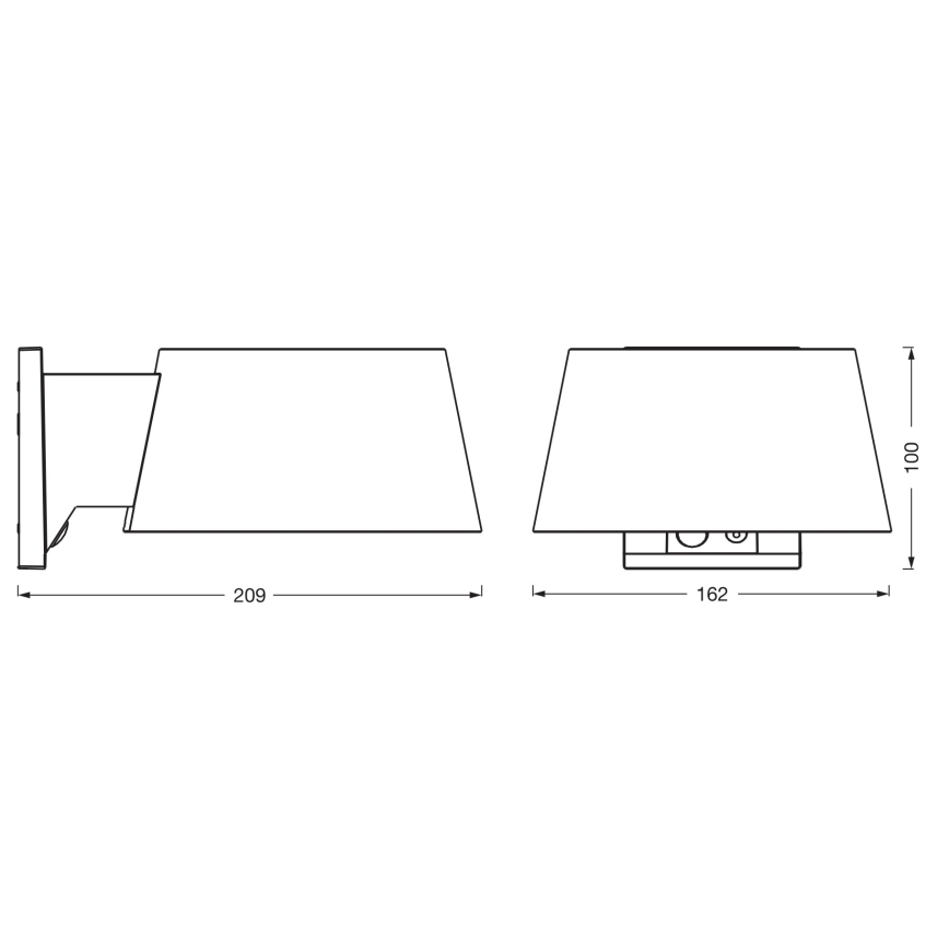 Osram - Applique solare a LED con sensore ENDURA STYLE LED 10,1 W / 4,2 V, 2000 mAh, IP54, antracite
