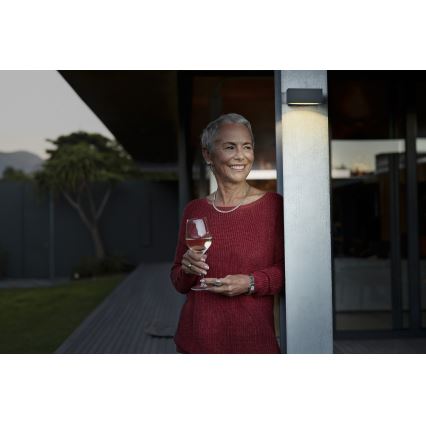 Osram - Lampada da parete solare LED dimmerabile con sensore ENDURA STYLE LED/10,7W/4,2V 2000 mAh IP65 antracite