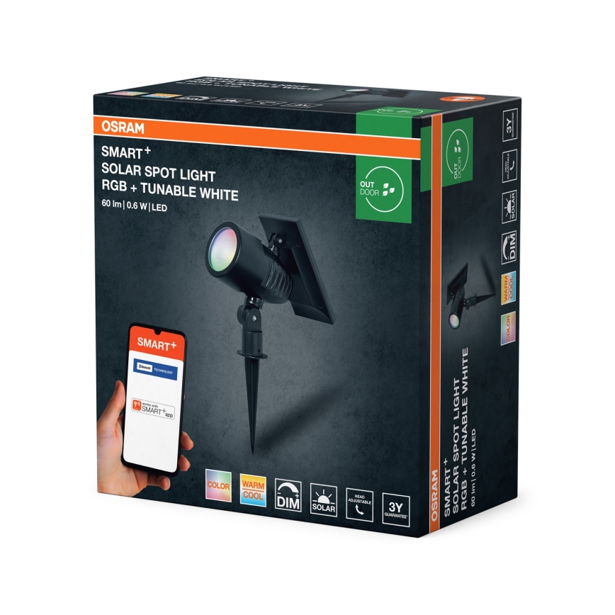 Ledvance - Lampada solare dimmerabile LED RGBW SMART+ SOLAR LED/0,6W/3,7V 2000 mAh 3000-6500K IP44