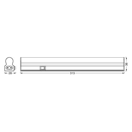 Osram - Lampada LED sottopensile con sensore di movimento BATTEN LED/4W/230V 3000K 32 cm bianca
