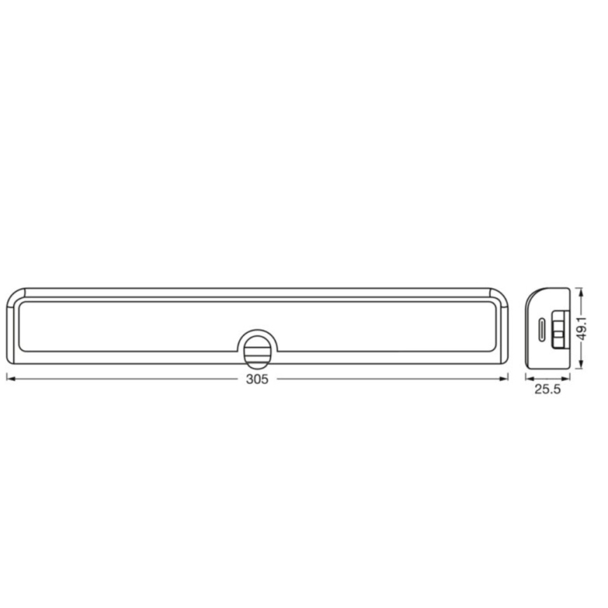 Osram - Lampada LED sottopensile dimmerabile con sensore di movimento e sensore crepuscolare LINEAR LED/3,8W/5V/3xAA 3000K 30 cm bianco