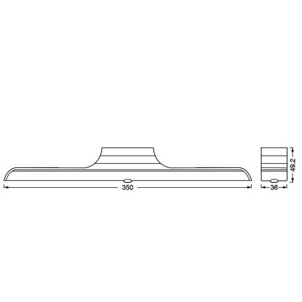 Osram - Lampada LED sottopensile dimmerabile con sensore di movimento e sensore crepuscolare LINEAR LED/5W/3,7V 2200 mAh 3000K 35 cm bianco