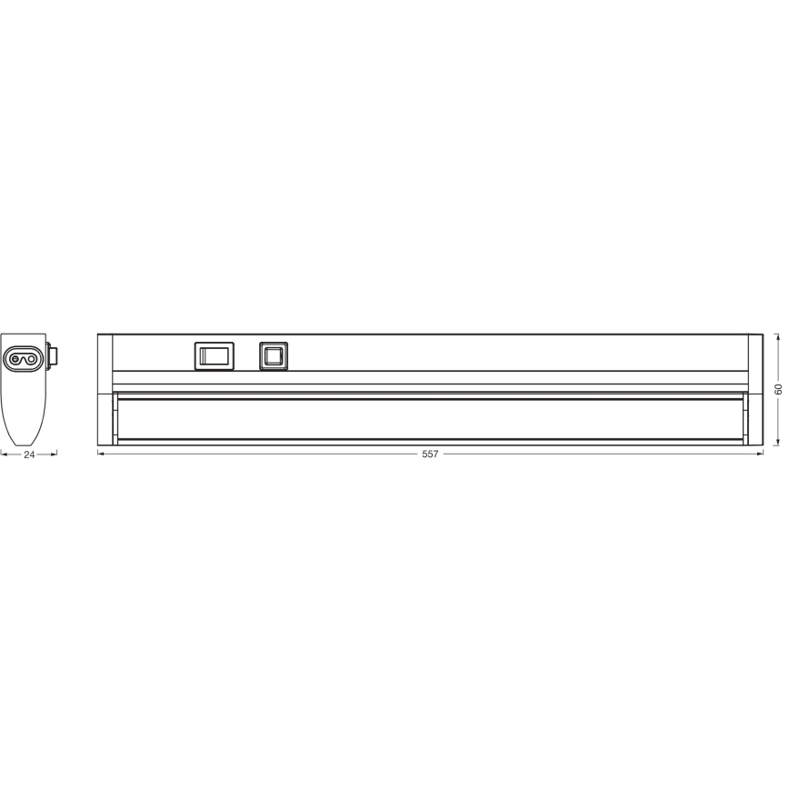 Osram - Lampada sottopensile LED dimmerabile LINEAR TURN LED/10W/230V 3000/4000/6500K 55 cm nera