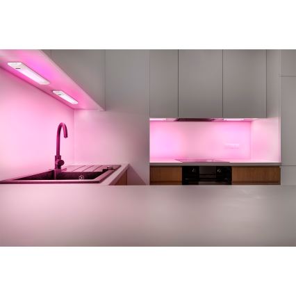 Osram - LED RGBW dimmerabile lampada sottopensile con sensore di movimento LINEAR EDGE LED/4W/230V 30 cm bianca + telecomando
