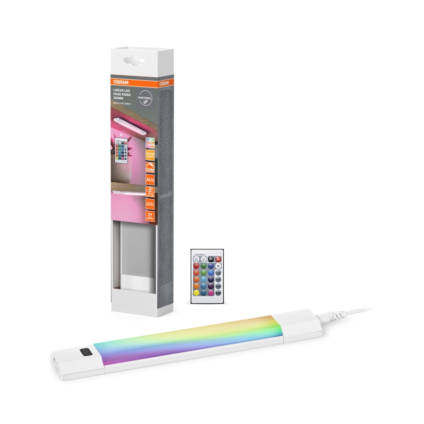 Osram - LED RGBW dimmerabile lampada sottopensile con sensore di movimento LINEAR EDGE LED/4W/230V 30 cm bianca + telecomando