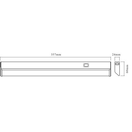 Osram - Lampada sottopensile LINEAR LED/6W/230V 3000K 35,7 cm argento