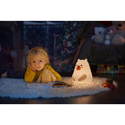 Osram - LED RGBW lampada touch dimmerabile per bambini NIGHTLUX BEAR LED/0,7W/3,7V 1200 mAh bianca