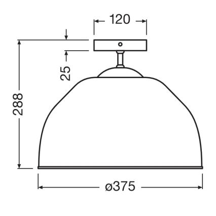 Osram - Lampadario a plafone CAMEL BELL 1xE27/9W/230V diam. 37,5 cm