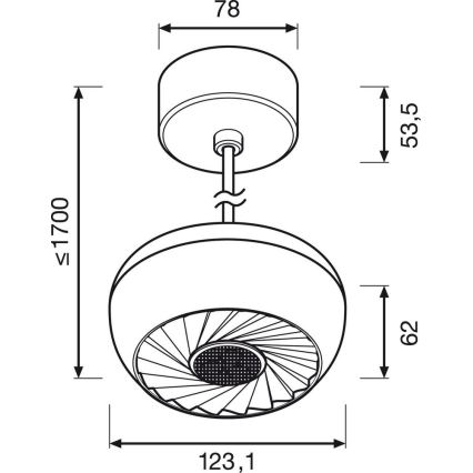 Osram - Lampadario a sospensione CALYX-P LED/10W/230V