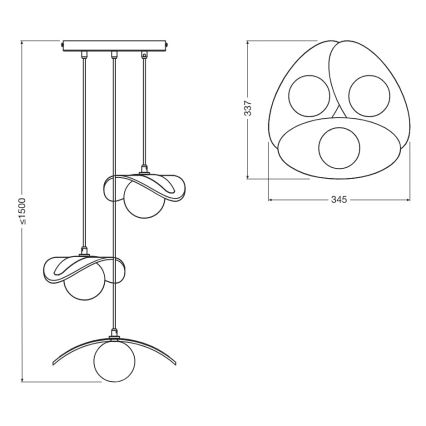 Osram - Lampadario a sospensione con cavo DECOR PEARL 3xG9/5W/230V beige