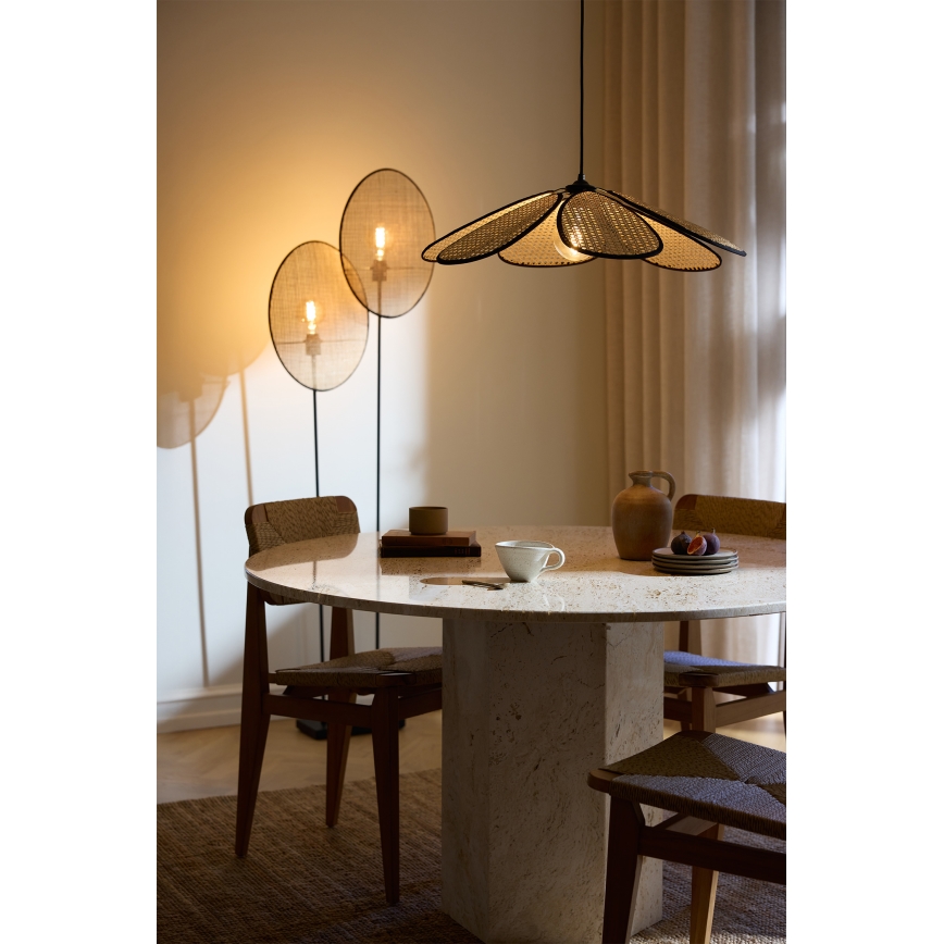 Osram - Lampadario a sospensione con cavo DECOR RATTAN 1xE27/15W/230V Ø 58 cm beige/nero