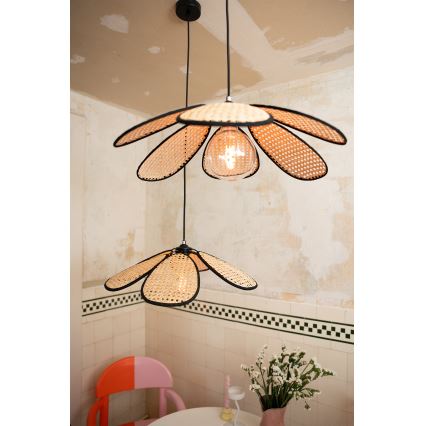 Osram - Lampadario a sospensione con cavo DECOR RATTAN 1xE27/15W/230V Ø 58 cm beige/nero