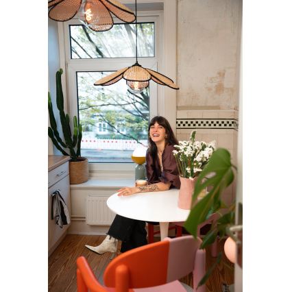 Osram - Lampadario a sospensione con cavo DECOR RATTAN 1xE27/15W/230V Ø 58 cm beige/nero