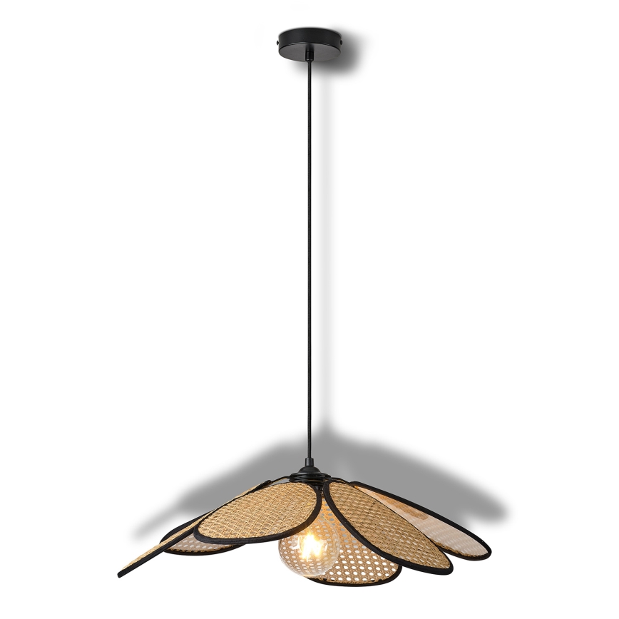 Osram - Lampadario a sospensione con cavo DECOR RATTAN 1xE27/15W/230V Ø 58 cm beige/nero