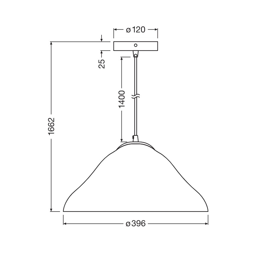 Osram - Lampadario a sospensione LOTUS LEAF 1xE27/9W/230V Ø 39,6 cm