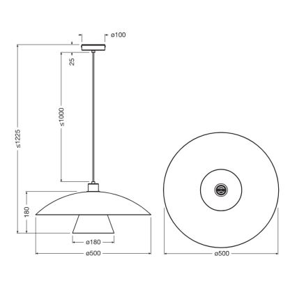 Osram - Lampadario a sospensione su cavo DECOR FLYING MUSHROOM 1xE27/25W/230V Ø 50 cm verde