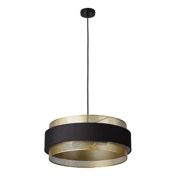 Osram - Lampadario a sospensione su cavo DECOR HORNET 3xE27/10W/230V Ø 50 cm nero/oro