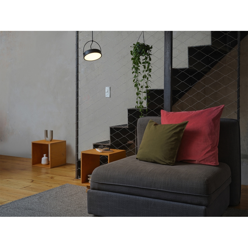 Osram - Lampadario LED a sospensione su cavo DECOR PUCK LED/12W/230V CRI 90 nero