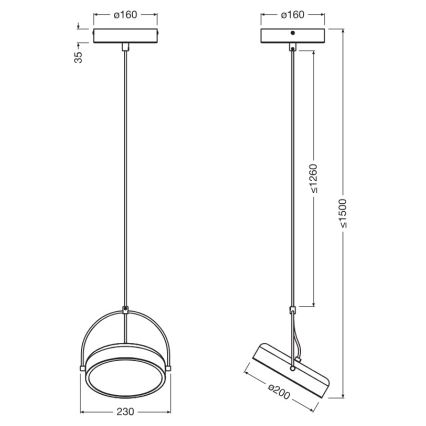 Osram - Lampadario LED a sospensione su cavo DECOR PUCK LED/12W/230V CRI 90 nero