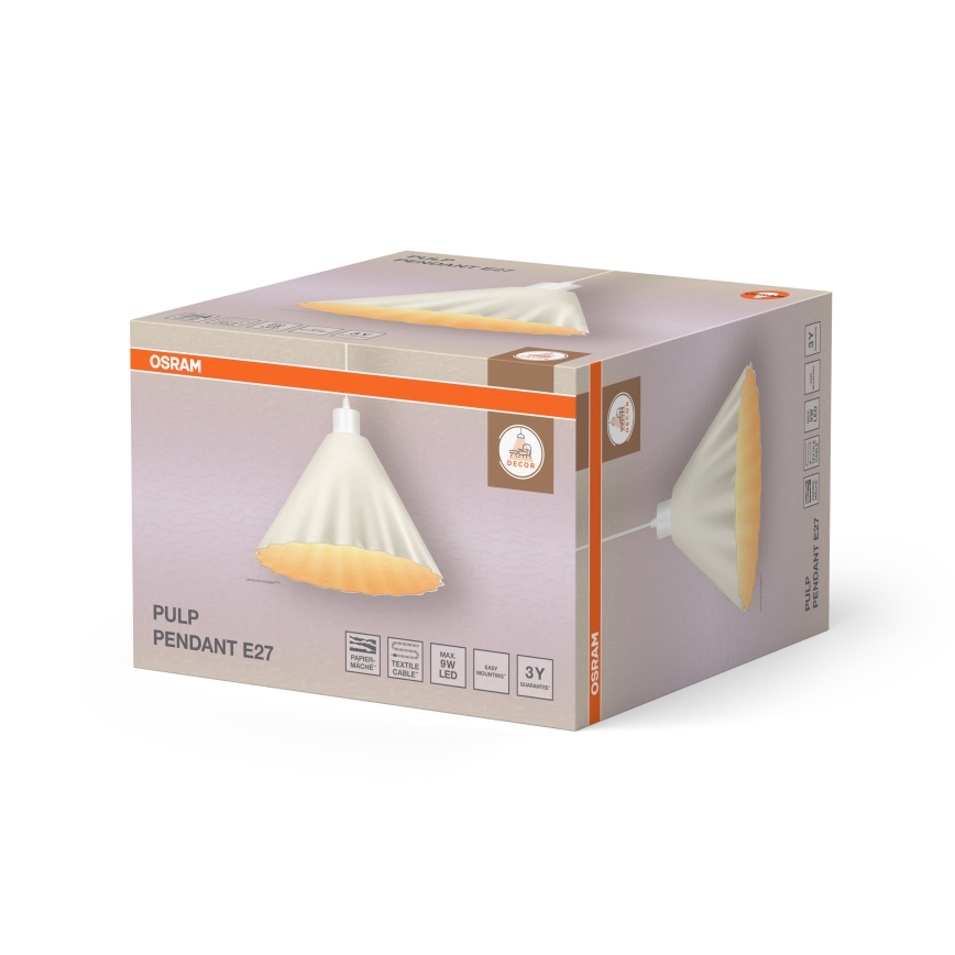 Osram - Lampadario sospeso con cavo PULP 1xE27/9W/230V Ø 31 cm