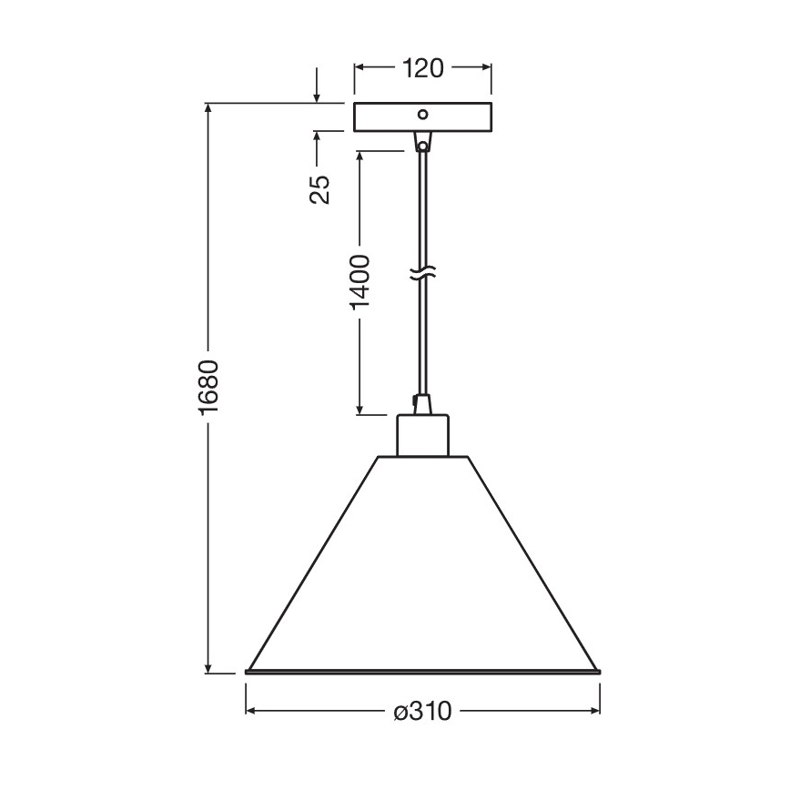 Osram - Lampadario sospeso con cavo PULP 1xE27/9W/230V Ø 31 cm