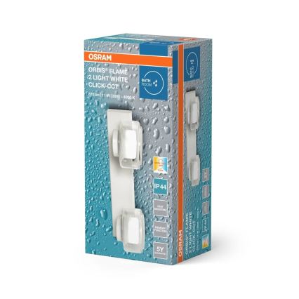 Osram - Applique LED da bagno ORBIS FLAME 2xLED/5,5W/230V IP44 bianco
