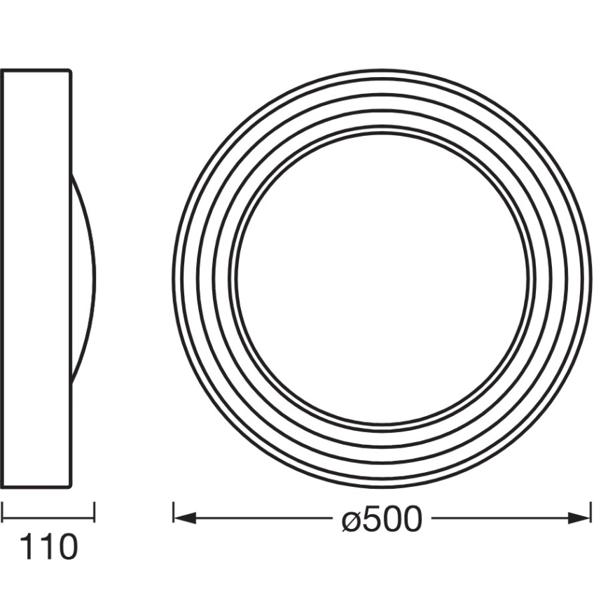 Osram - Plafoniera da soffitto dimmerabile a LED ORBIS CONCRETE LED/24,5W/230V Ø 50 cm marrone/cemento