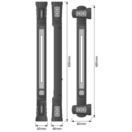 Osram - Torcia ricaricabile dimmerabile LEDINSPECT UTILITY1000 LED/19W/7,4V