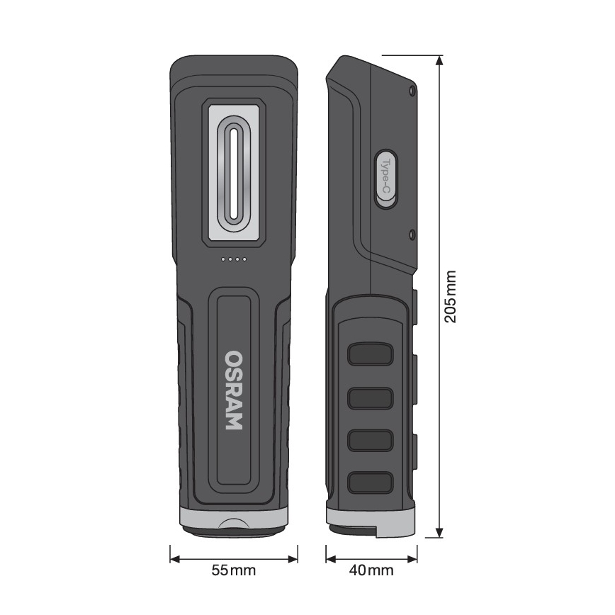 Osram - Torcia ricaricabile LED dimmerabile LEDINSPECT WIRE-FREE PRO 600 LED/5W/3,7V IP54