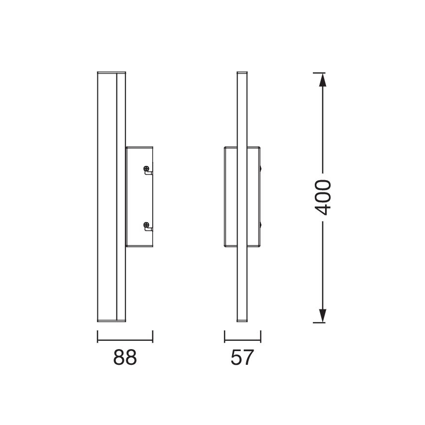 Osram - Illuminazione per specchio a LED dimmerabile ORBIS MIRROR LED/6,8W/230V 40 cm 3000/4000K IP44 nera