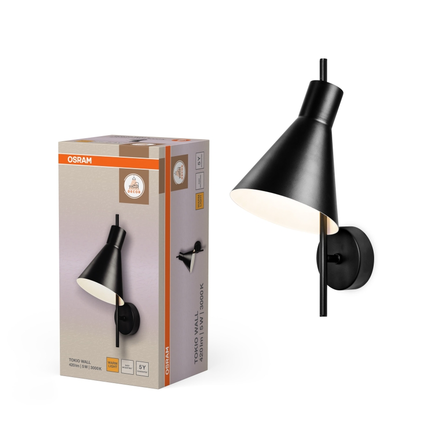 Osram - LED Lampada da parete DECOR TOKIO LED/5W/230V nera