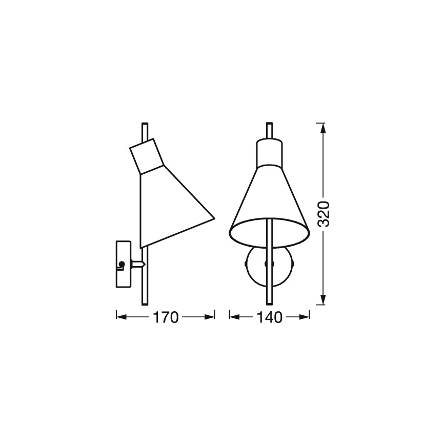 Osram - LED Lampada da parete DECOR TOKIO LED/5W/230V nera