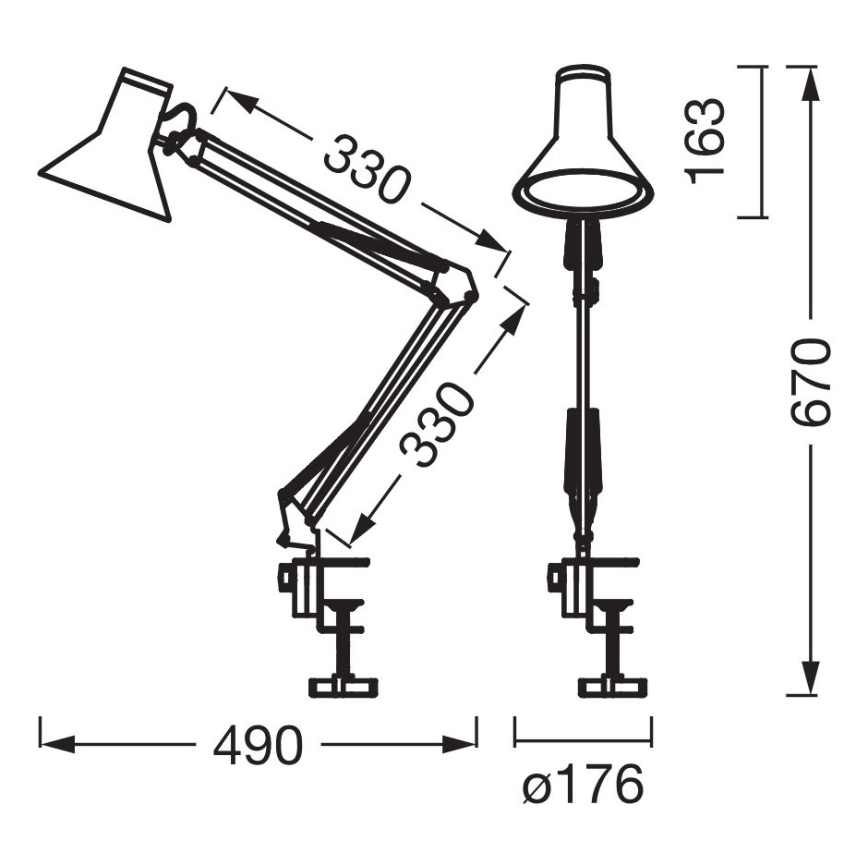 Osram - Lampada da scrivania LED dimmerabile con morsetto OFFICE LINE LED/9W/230V 3000K nera