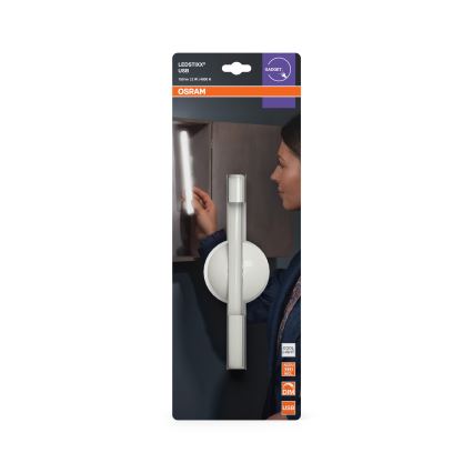 Osram - Lampada orientativa ricaricabile dimmerabile LEDSTIXX LED/2W/5V CRI 90 IP44 bianco