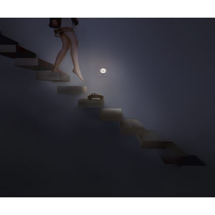 Osram - Luce notturna LED con sensore di movimento e crepuscolare LUNETTA LED/0,31W/230V bianca