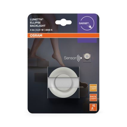 Osram - Luce notturna LED con sensore di movimento e crepuscolare LUNETTA LED/0,31W/230V bianca