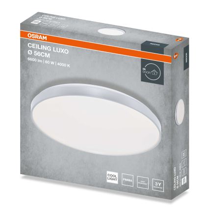 Osram - LED Plafoniera CEILING LUXO LED/60W/230V Ø 56 cm argento