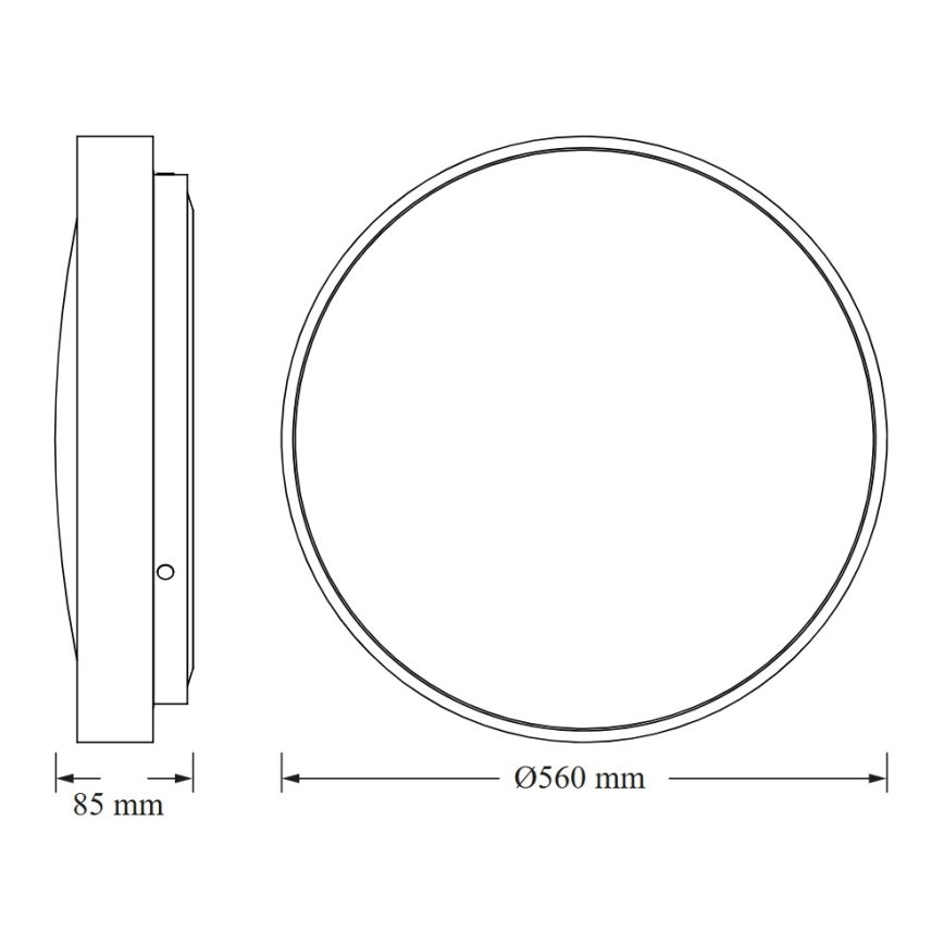 Osram - LED Plafoniera CEILING LUXO LED/60W/230V Ø 56 cm argento
